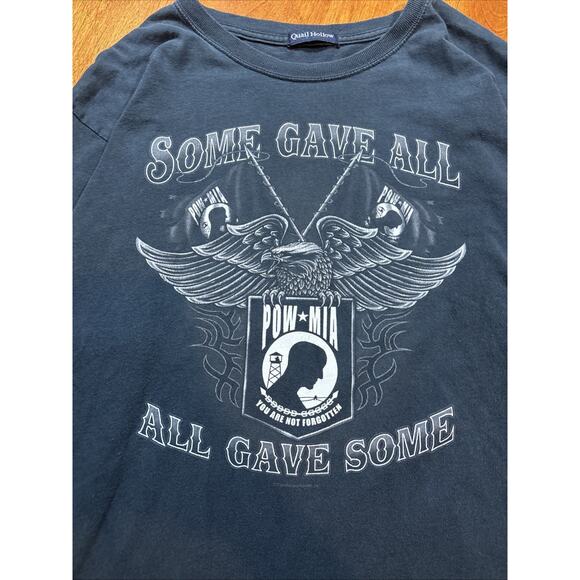 POW MIA Some Gave All Long Sleeve T-Shirt Black Military Tribute Patriotic Tee - Picture 2 of 6